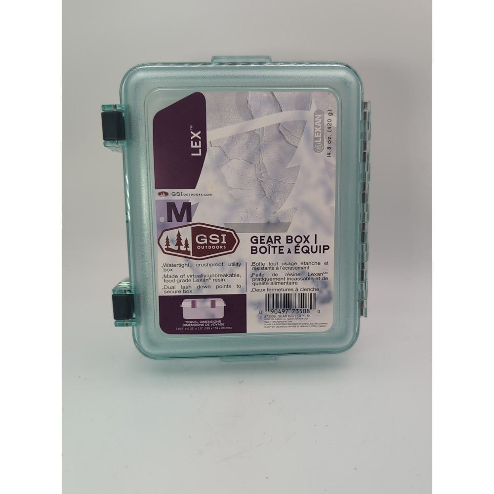 Gsi Outdoors Watertight Crush Proof Utility Box 7.8x6.25x3.5 In Travel...